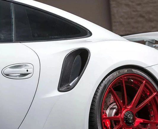 Dry Carbon Fiber Side Fender Air Vent Covers - Porsche 911 991 Turbo S 2014-2018