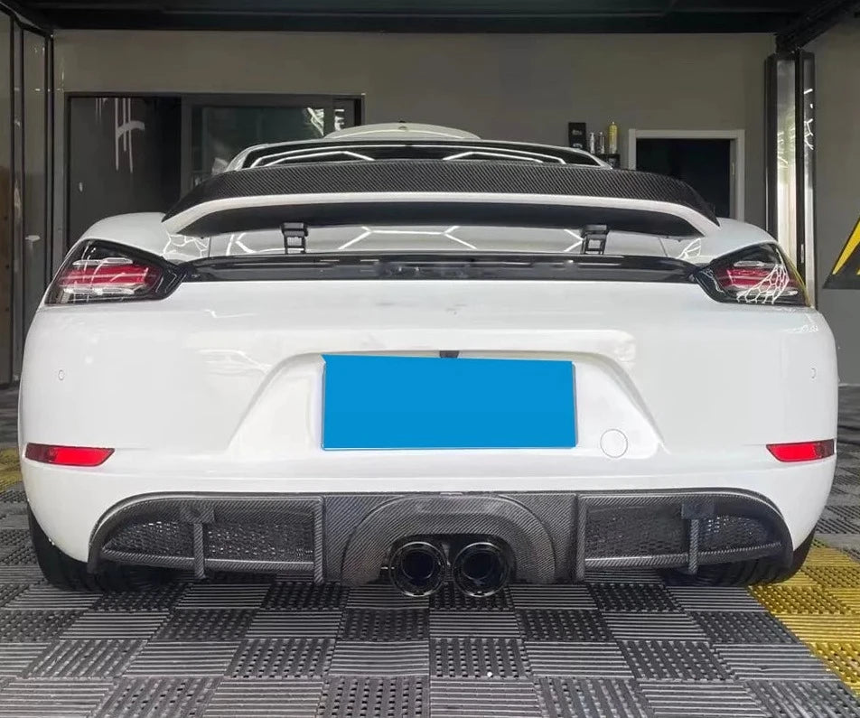 Carbon Fiber Rear Diffuser - Porsche 718 Boxster Cayman 2016-2019