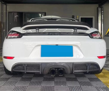 Carbon Fiber Rear Diffuser - Porsche 718 Boxster Cayman 2016-2019