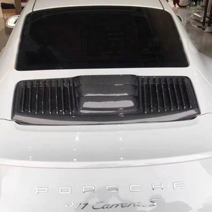 Carbon Fiber T Style Engine Cover Trunk Vent - Porsche 911 991.1 Carrera 2013-2015