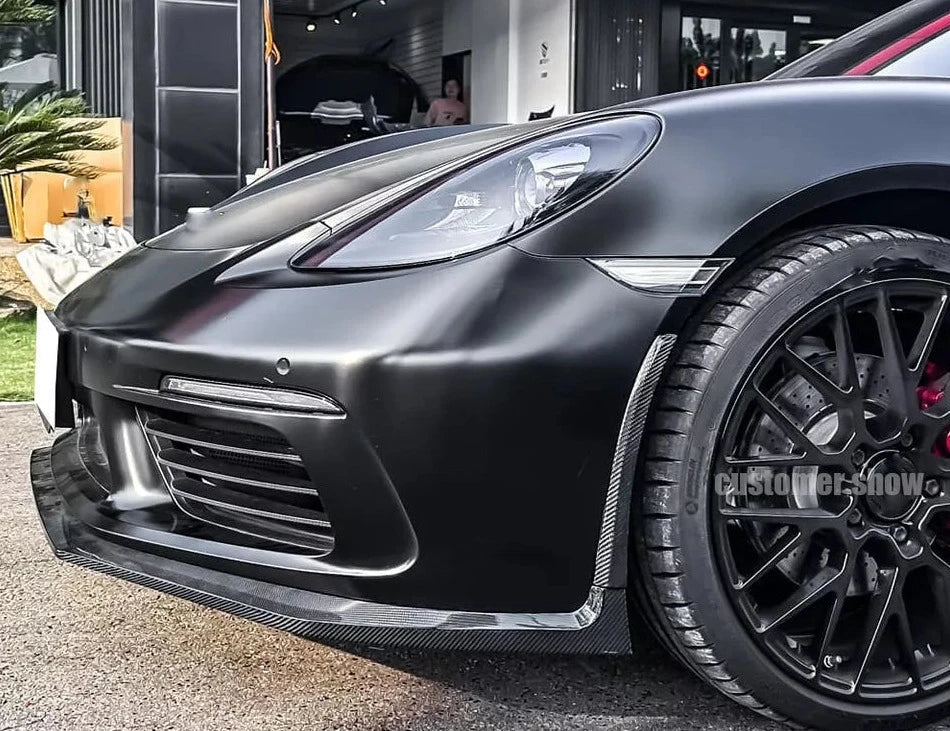 Carbon Fiber Front Splitter Lip - Porsche 718 Boxster / Cayman 2016-2018