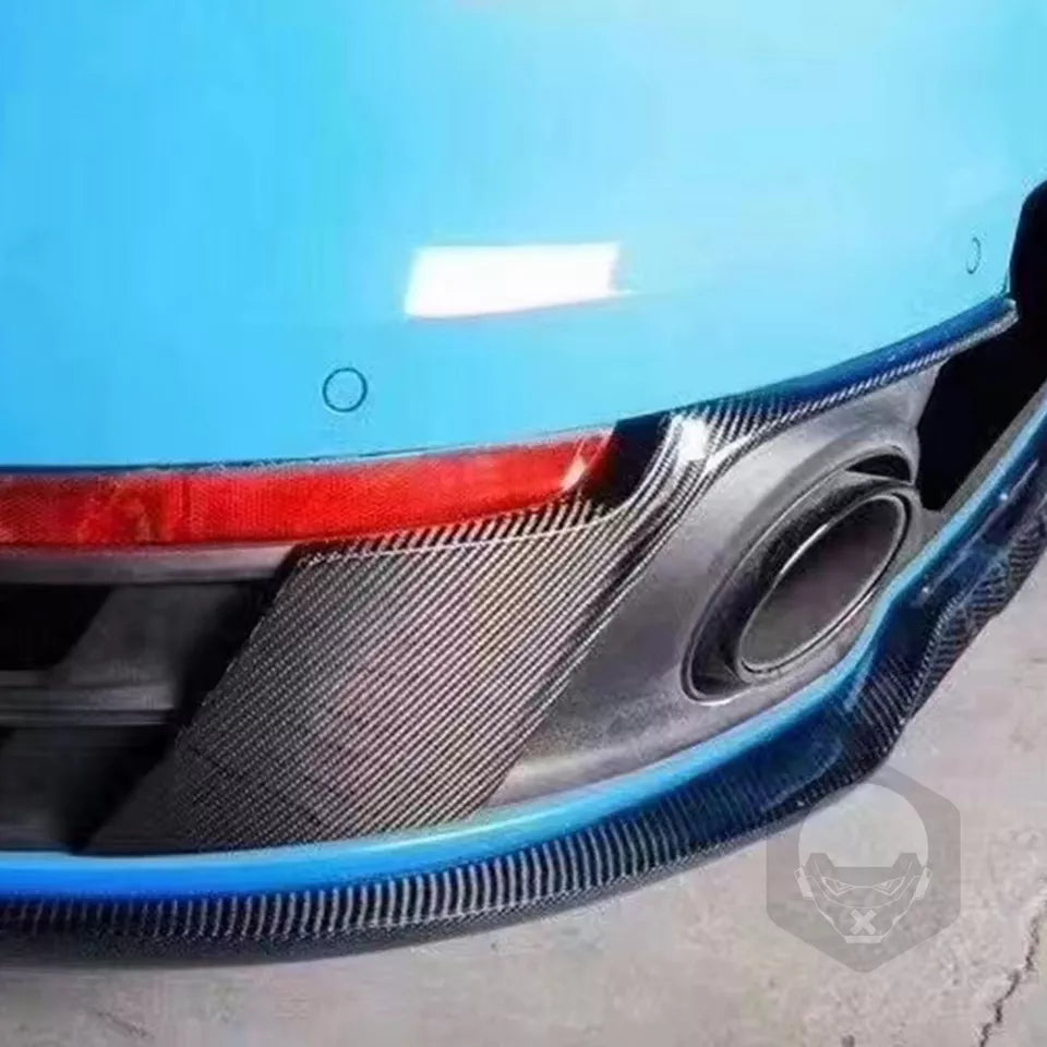 Carbon Fiber Rear Bumper Spoiler Vent Covers - Porsche 911 992 Carrera 2021-2023