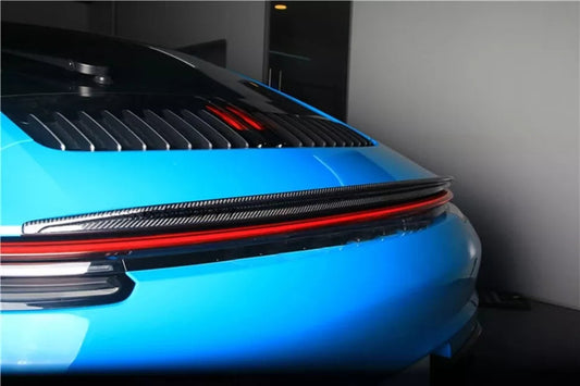 Dry Carbon Fiber Rear Trunk Spoiler Wing - Porsche 911 992 Carrera S / 4 / 4S Coupe 2020-2024