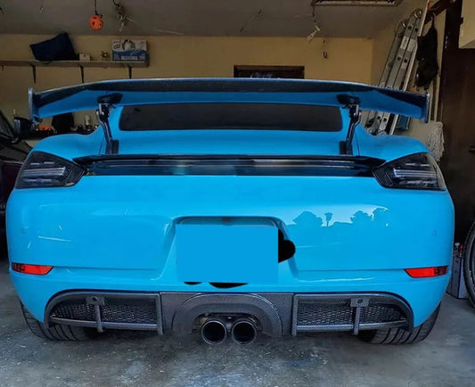 Carbon Fiber Rear Diffuser - Porsche 718 Boxster Cayman 2016-2019