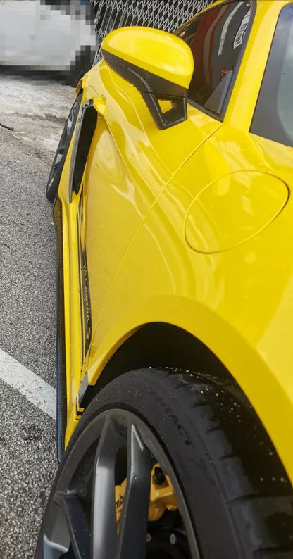 Carbon Fiber Side Skirt Extensions - Porsche 718 Boxster / Cayman