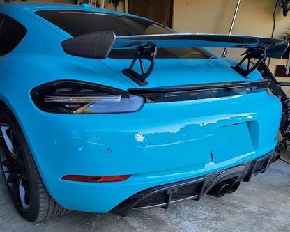 Carbon Fiber Rear Diffuser - Porsche 718 Boxster Cayman 2016-2019