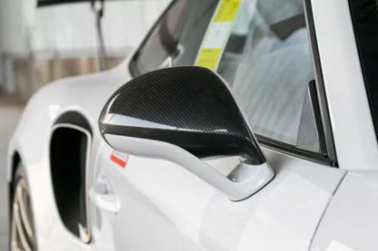 Carbon Fiber Side Mirror Cover Caps Add On - Porsche 911 991 GT2 GT3 2014-2019