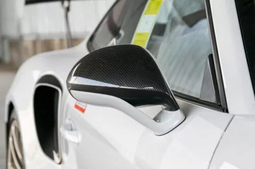 Carbon Fiber Side Mirror Cover Caps Add On - Porsche 911 991 GT2 GT3 2014-2019