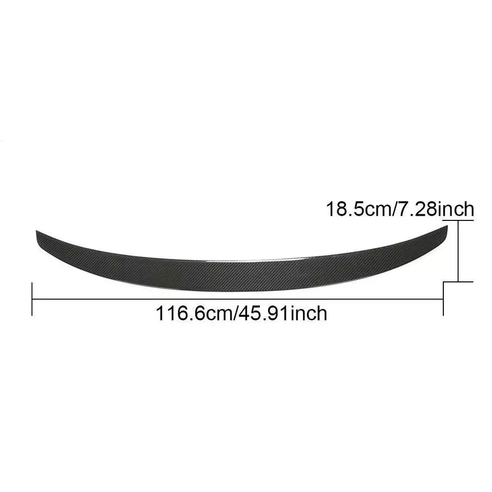 Dry Carbon Fiber Rear Trunk Spoiler Wing - Porsche 911 992 Carrera S / 4 / 4S Coupe 2020-2024
