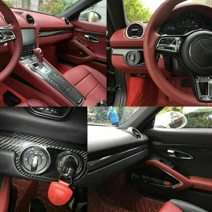 Carbon Fiber Interior Cover Trim Kit - Porsche 911 991.1 991.2 / 718 981 982 Boxster Cayman