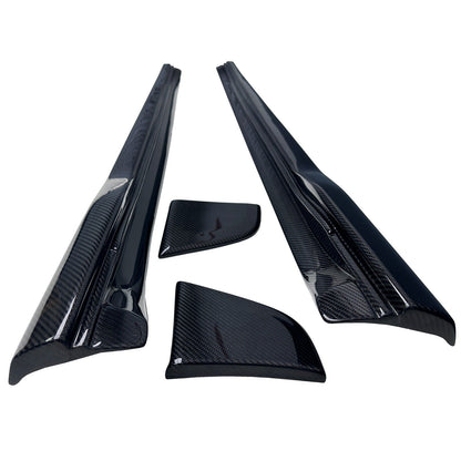 Dry Carbon Fiber Side Skirts w/ Winglets - Porsche 911 992 Turbo S 2020+