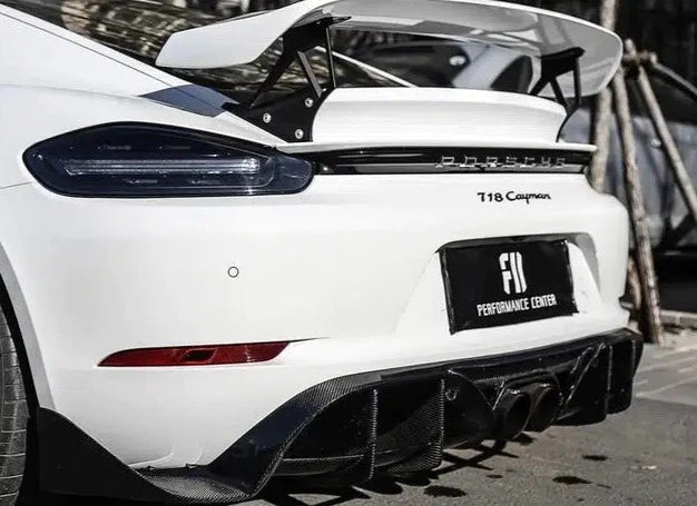 Carbon Fiber Rear Diffuser - Porsche 718 Cayman / Boxster 2016-2023