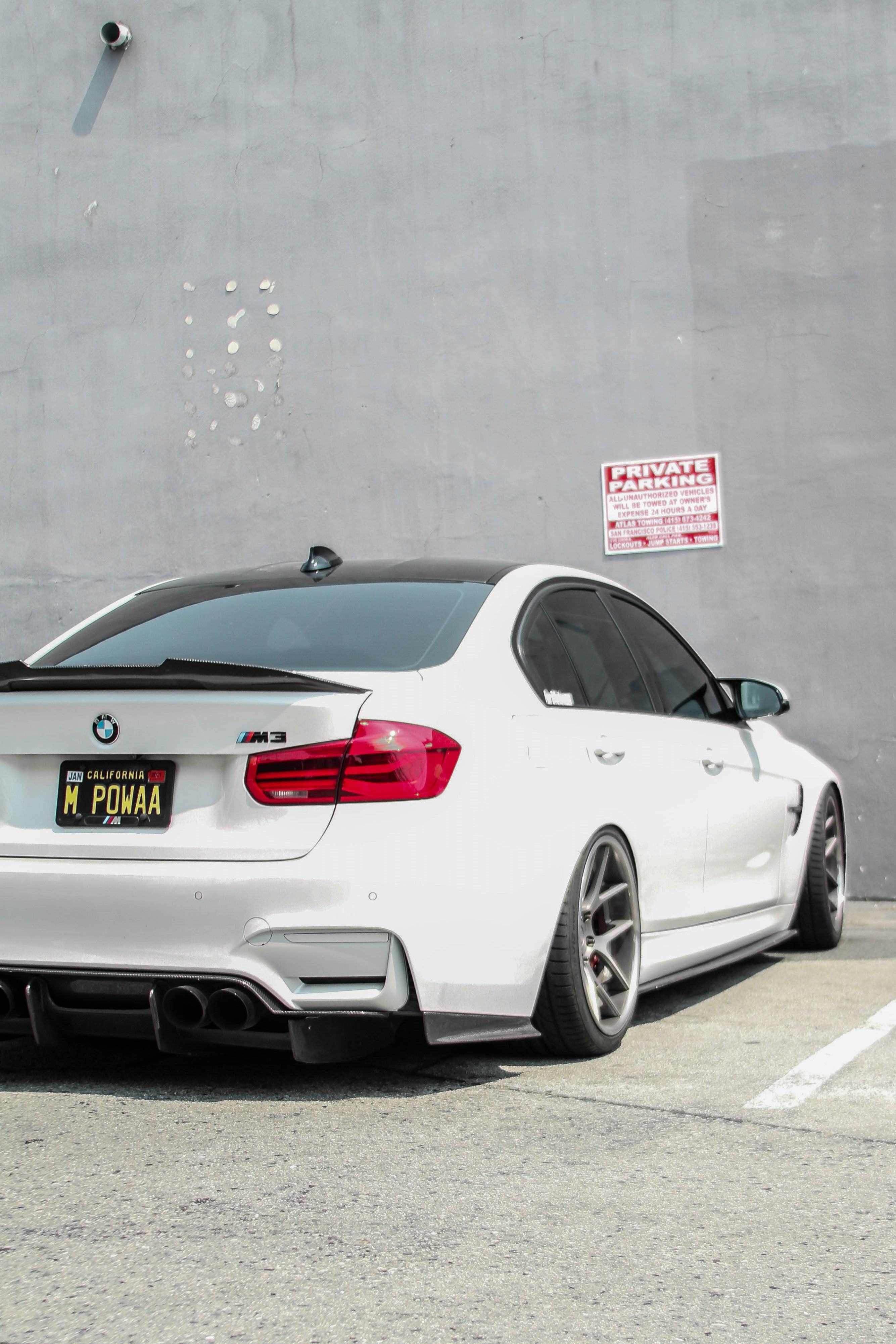 PSM Style Rear Bumper Diffuser Lip For BMW F80 M3 F82 F83 M4 2015-2020 – Carbon Look ABS, 3-Piece
